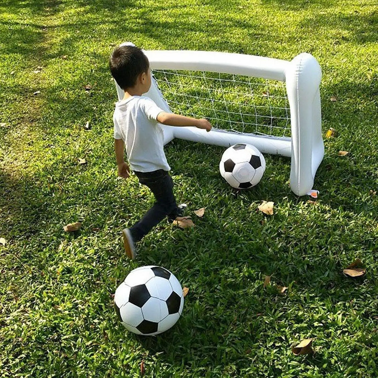 

Детский мини-футбольный набор ворот из ПВХ, портативный, складный, с мячом, молодежный футбольный набор ворот для парка, в помещении, на заднем дворе, на пляже
