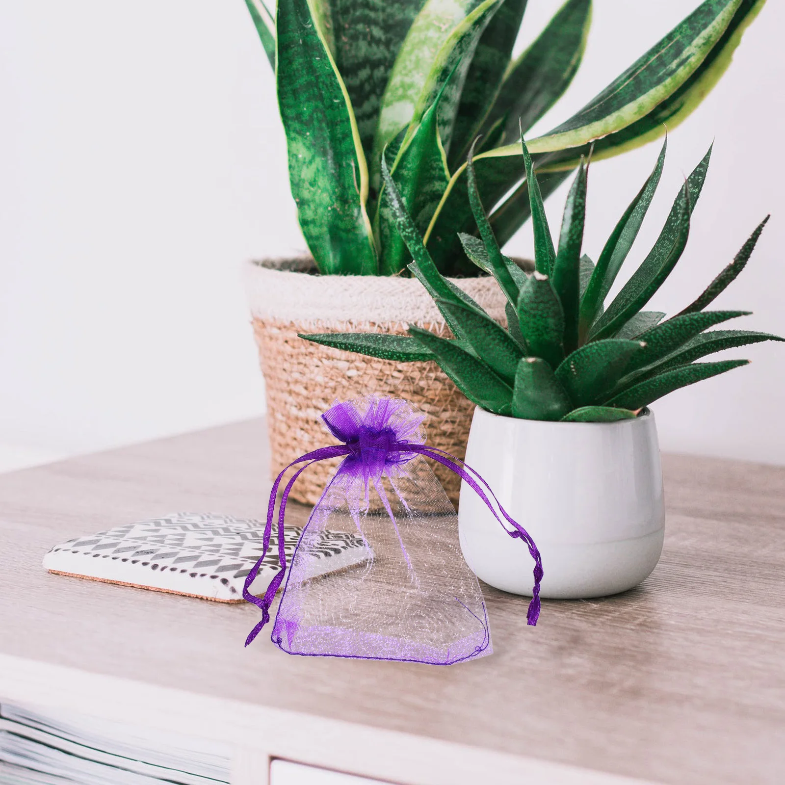 

100pcs Empty Lavender Sachet Bags Refillable Fragrance Pouches Breathable Storage For Dried Flowers Jewelry Packaging