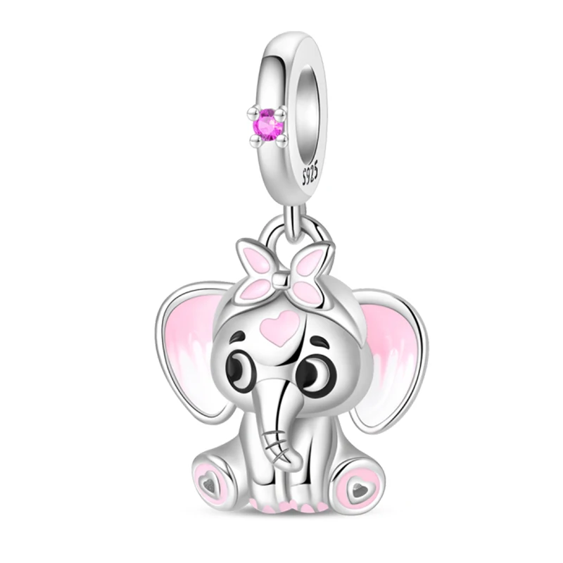 

Cute 925 Sterling Silver Original Design Elephant 3mm Charm Bead Suitable For Wedding Party DIY Fine Making Jewelry