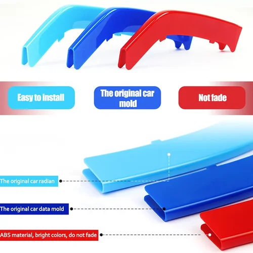 Imagen 2 del producto M Power tiras embellecedoras de rejilla delantera para BMW, modelos X1, X2, X3, X4, X5, X6, X7, F48, F49, E84, F39, F25, F26, G01, G02, F15, E70, G05, F16, E71, E72, G07, Z4 y E89