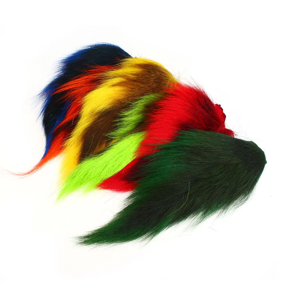 1PC Gefärbt Bucktail Fliegen Binden Material Ganze Bucktails Pelz Hirsch Haar Pelz Für Angeln Jigs Lockt Trocken Nass Streamer salzwasser Fliegen – Detail 2