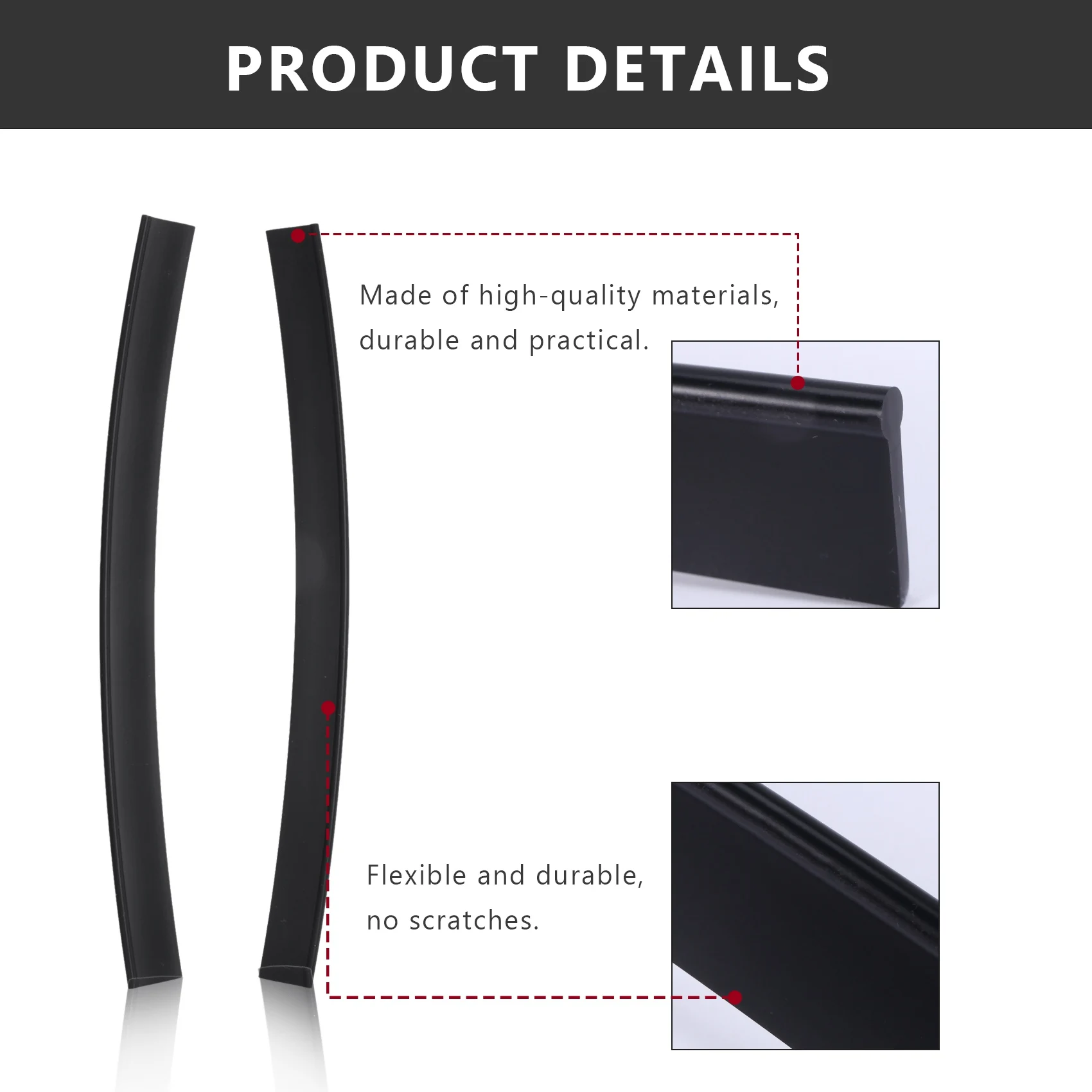 4 х оконный пылесос, резиновые лезвия скребка для WV50 WV2 280 мм, сменные аксессуары для чистки, скребки