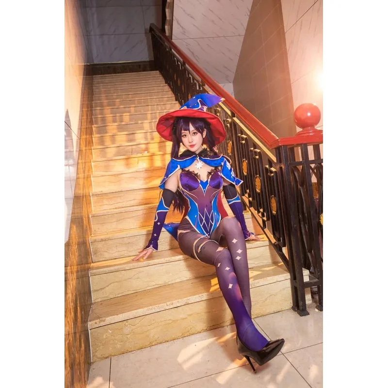 Game Genshin Impact Mona Anime Cosplay Costumes Halloween Costume For Women Ganyu Cosplay Feminino Uniform Wig Clothing