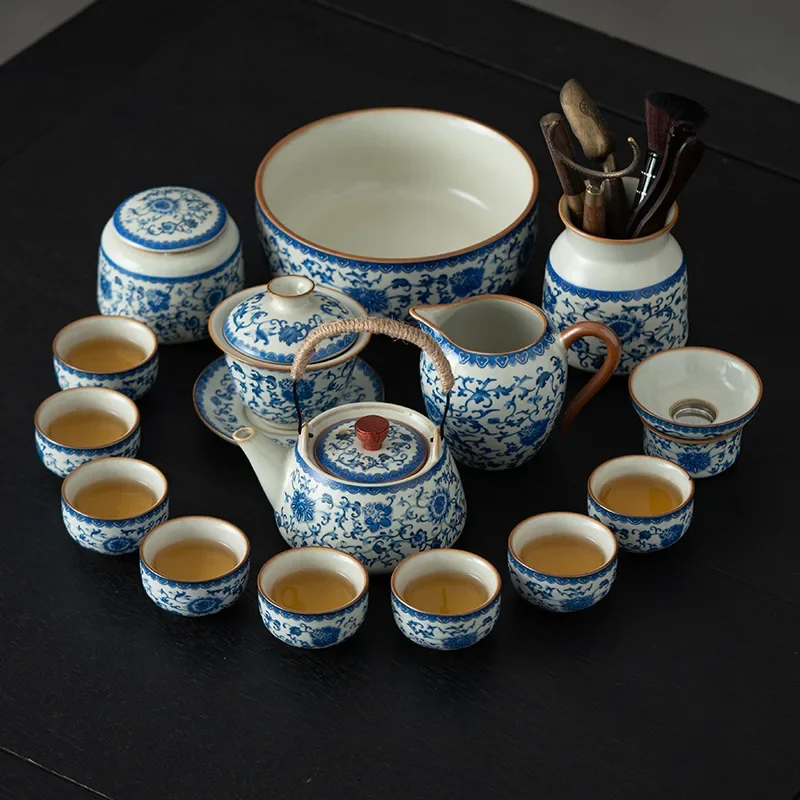 Traditional Portable Tea Set Ceremony Matcha Chinese Gongfu Teapot Tea Set Infuser Mate Cup Tetera Porcelana Tea Set Full - view 2