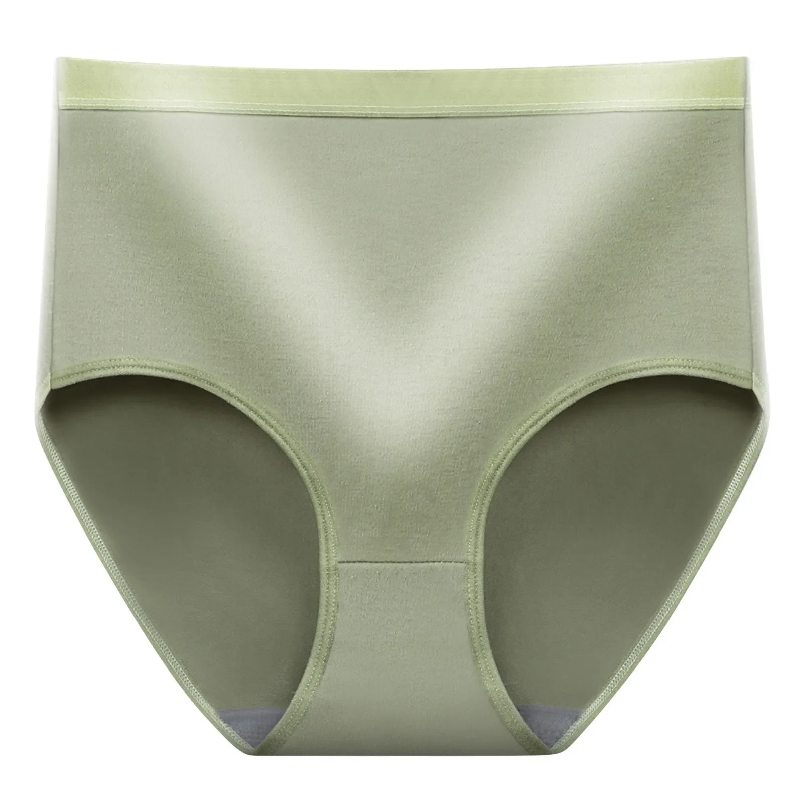 Pack Cotton Women'S High Waist Underpants Solid Striped Smoothing Invisible Lenceria Sexy Ice Silk Briefs Para Mujer Push Up