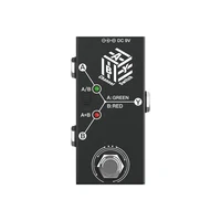 Pedales de guitarra ABY Box Selector de línea Interruptor AB Mini Pedal de efectos Transmisión bidireccional Soporte antideslizante Modo A/B o A y B