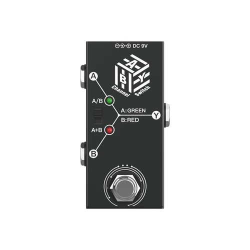 Imagen 1 del producto Pedales de guitarra ABY Box Selector de línea Interruptor AB Mini Pedal de efectos Transmisión bidireccional Soporte antideslizante Modo A/B o A y B