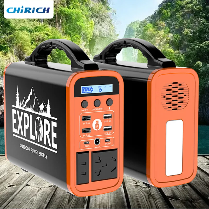 Portable 160Wh 200W Power Bank Station 220V Powerful Power Supply Solar Generator External Spare Battery Outdoor Camping