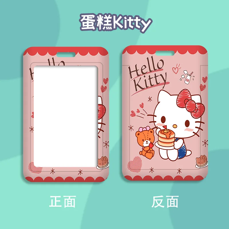 Sanrio Hello Kitty Card Holder Student Lanyard PVC Multifunctional Waterproof and Degaussing Card Storage Protective Card Bag