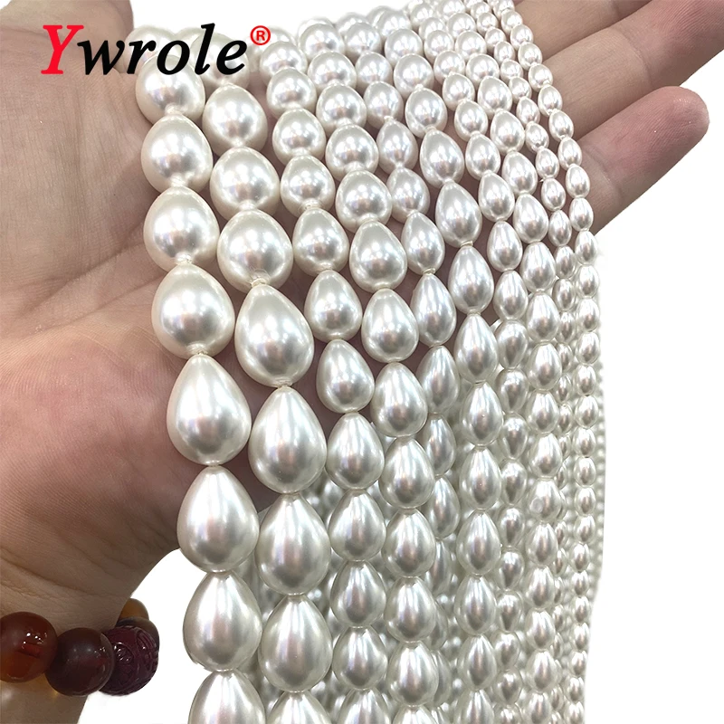 Новые бусины-разделители в виде капли воды с имитацией жемчуга, натуральные бусины россыпью, аксессуары для браслетов, 15 дюймов