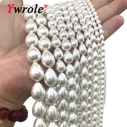 New Water Drop White Shell Simulated Pearl Natural Loose Spacer Beads for Jewelry Making Diy Bracelet Charms Accessories 15''