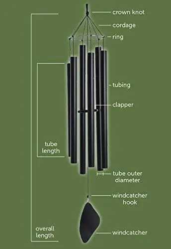 Handcrafted Westminster Wind Chime Large Precision Tuned Weather Resistant Unique Outdoor 90 Inch