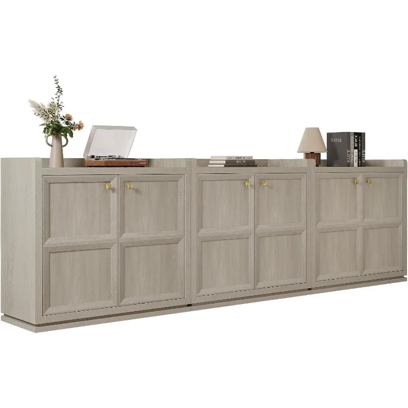 SICOTAS Buffet Cabinet with Storage 101"Sideboard Accent Storage Cabinet for Bedroom Dining Room Living Room Entryway with Doors