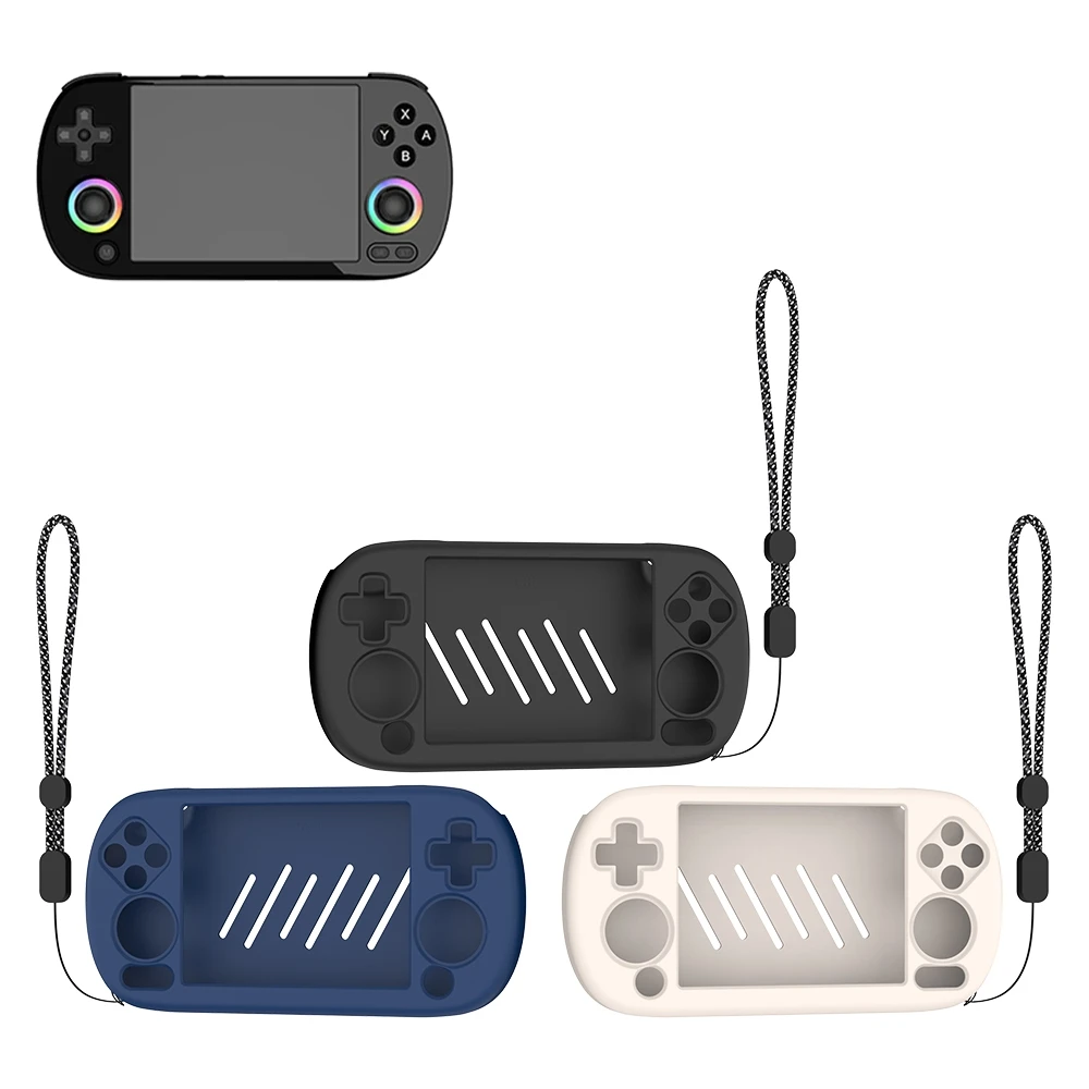 Solid Color Silicone Protective Case Fit For ANBERNIC RG40XX H Handheld Game Console Shockproof Anti-drop Protective Shell