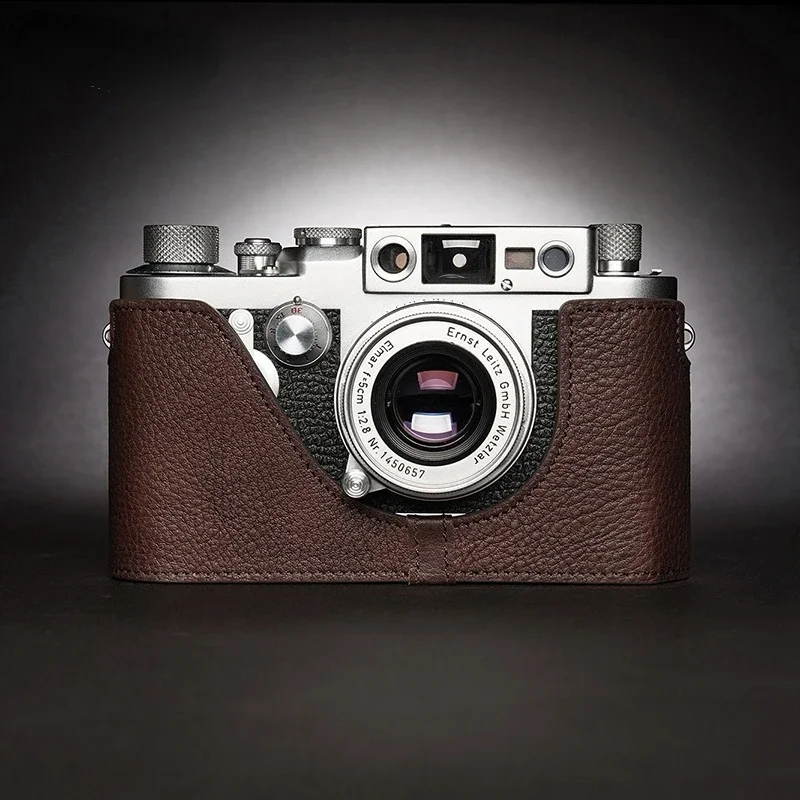 Genuine Leather Cowhide Camera Bag Body Half Case for Leica Iiig Iiif Iiid Iiic Ic Ig If Iic Iif Protective Shell Photography