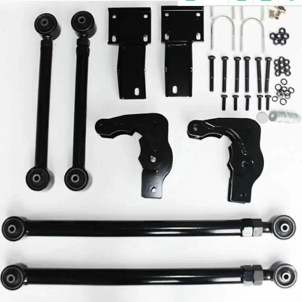 

4x4 off-road lift kit with adjustable four-bar linkage