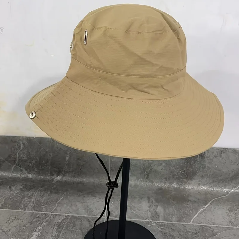 [ ] Spring/Summer Series - Drawstring Adjustable Fisherman Hat - First Choice for Couples Outdoor Travel, Camping, Seaside, and