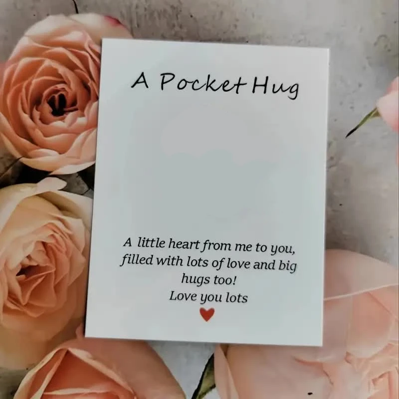 Encantadores abrazos de bolsillo, regalos ideales para el Día de San Valentín y cumpleaños, incluyendo tarjetas de felicitación
