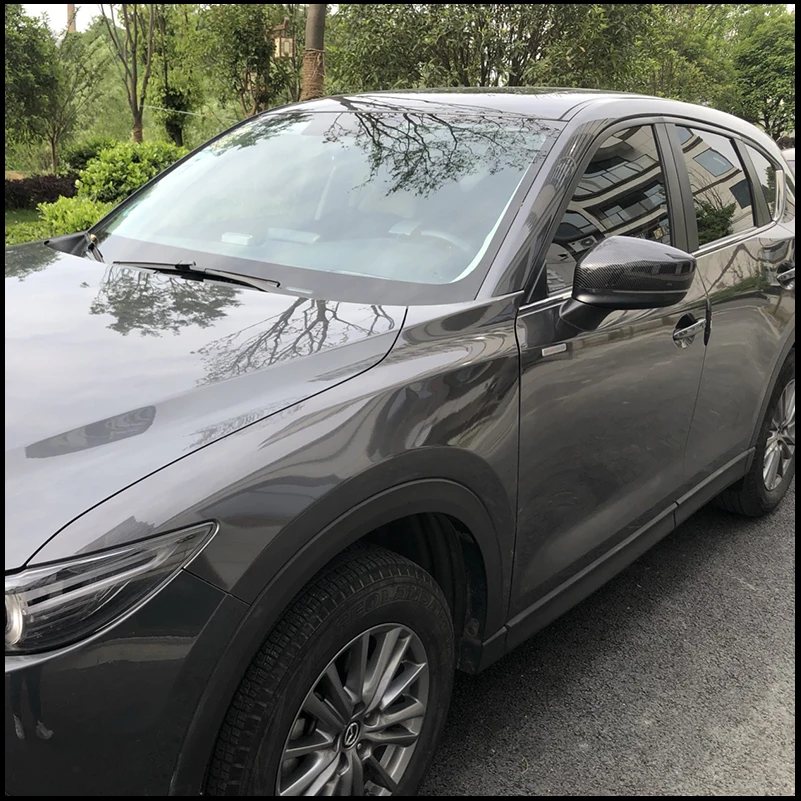 

For Mazda CX-5 CX5 2017 2018 2019 Door Side Wing Rearview Mirror Cover Caps Carbon Pattern Replace Types Car Accessories Styling