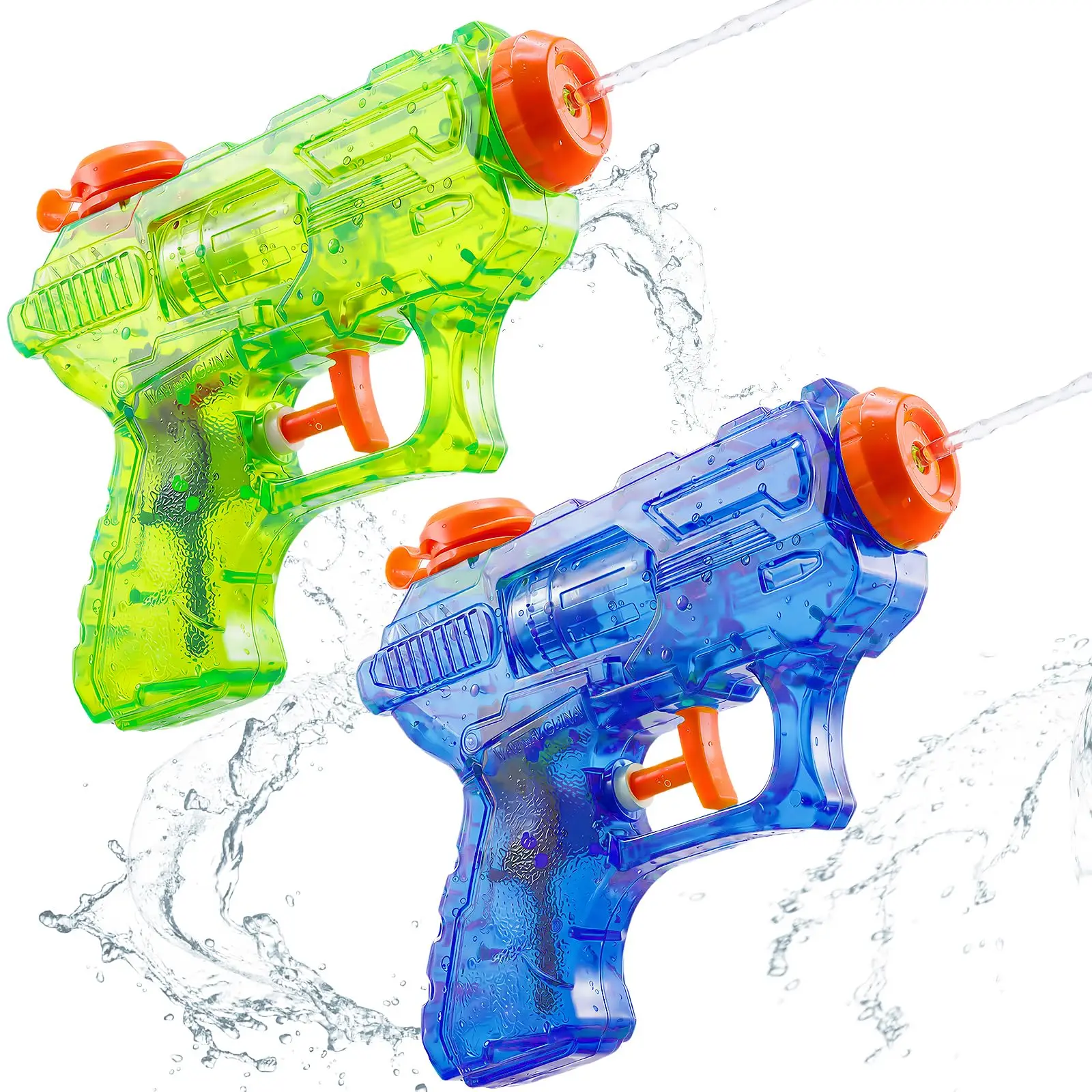 2/4 Stück Mini-Wasserpistolen für Kinder, bunte Spritzpistolen, 140 Schüsse pro Befüllung, für Sommer, Outdoor, Wasserblaster, Pool, Strandspielzeug