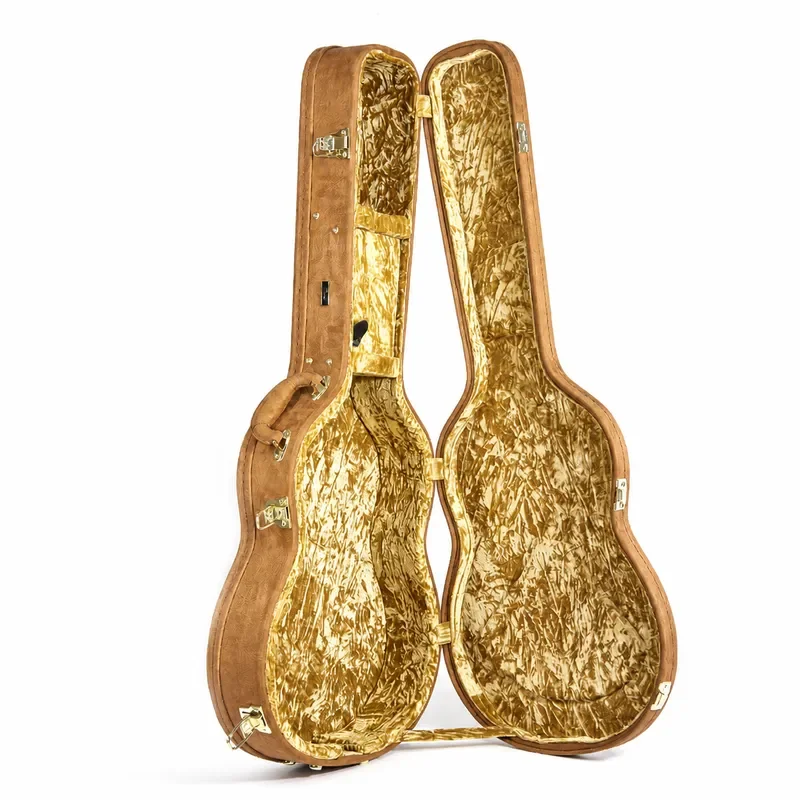 41 Inch Hard Shell Guitar Case Wooden Box Personalized Printed Leather Folk Instrument Storage Compression Anti Collision for
