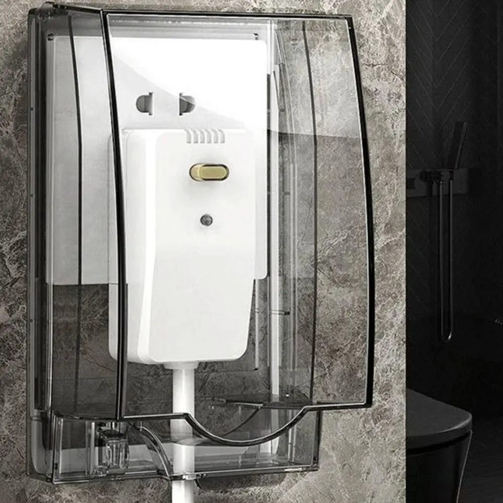 86 Tipo Presa a muro autoadesiva Scatola impermeabile Coperchio spina elettrica Presa di protezione interruttore a parete per bagno Scatola antispruzzo
