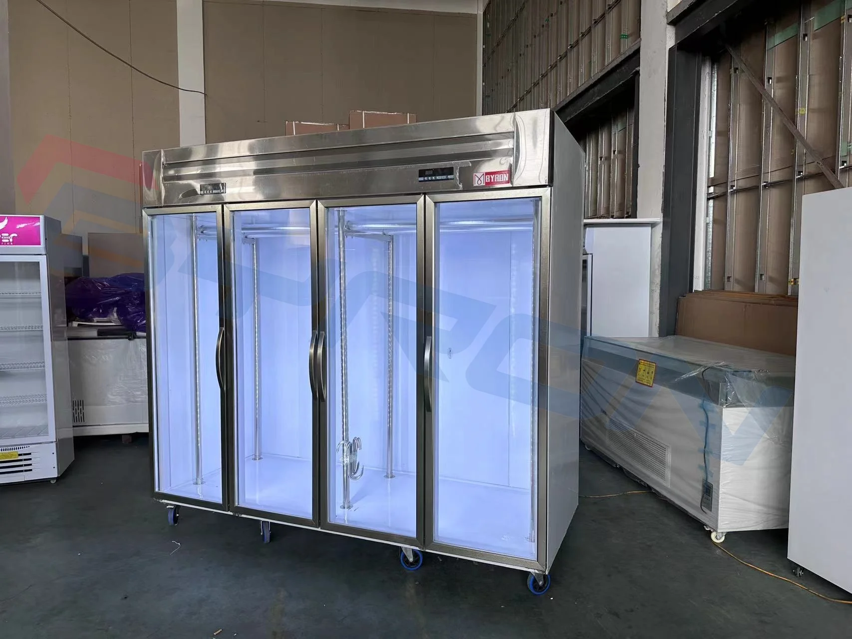 Large-scale Pork Beef Mutton Kitchen Hanging Fresh Meat Refrigeration Freezer Cabinet for Butcher Shop