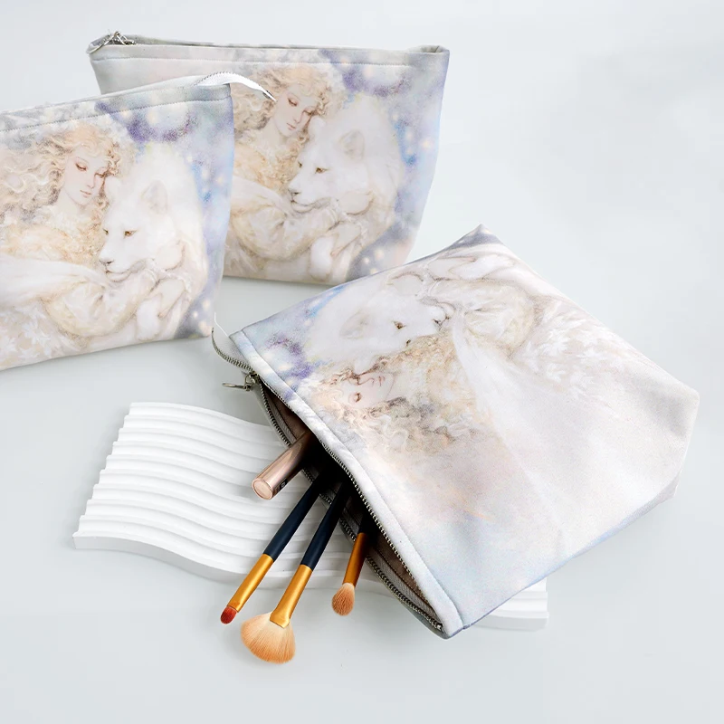 Ivoogle Bolsa de cosméticos con estampado mítico para mujer, leotardo de ballet, traje para adulto, bolsa organizadora portátil para accesorios de maquillaje