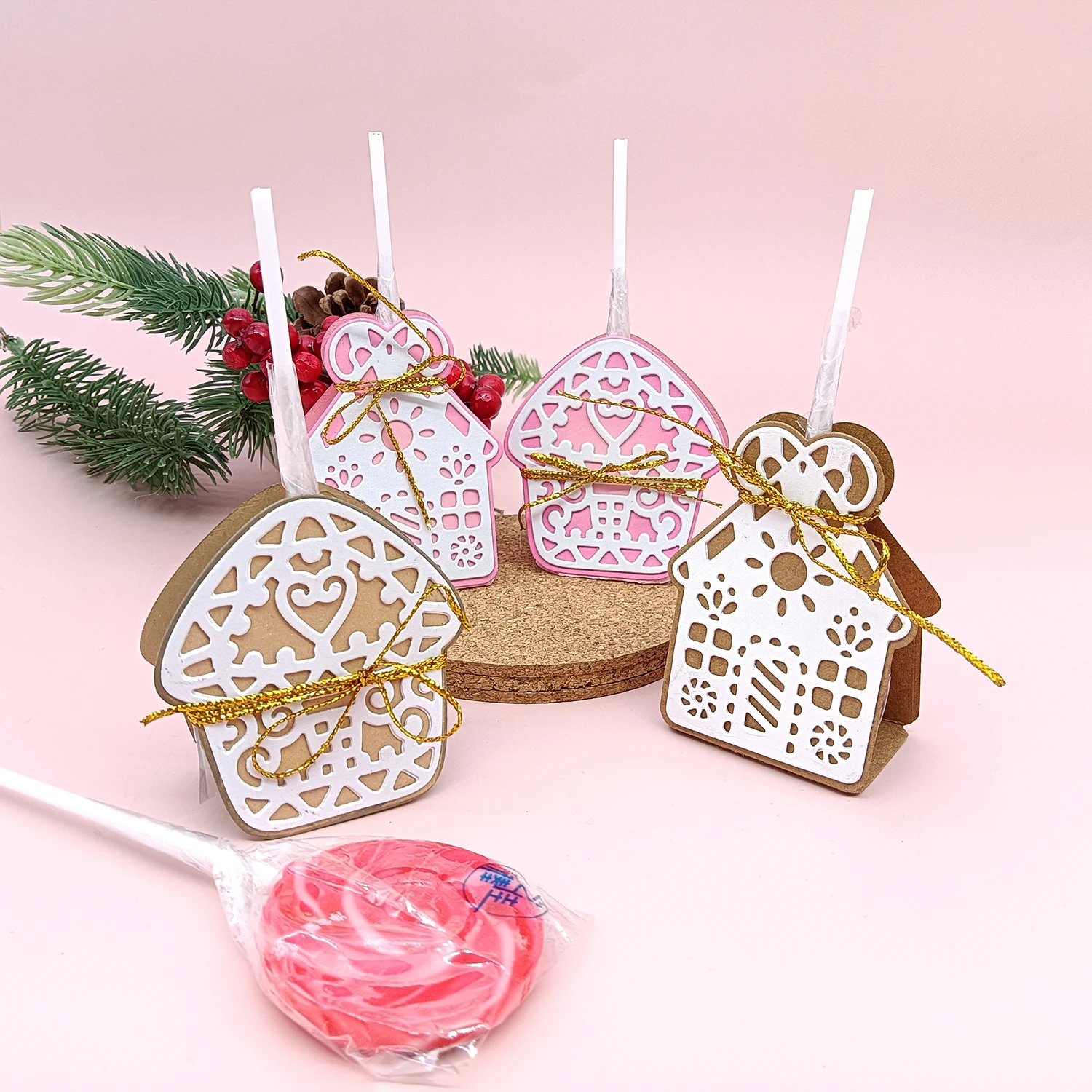 Alinacutle Metal Cutting Dies Cut Christmas Biscuits House Etched Scrapbooking Paper Craft Handmade Album Card Punch Art Knife