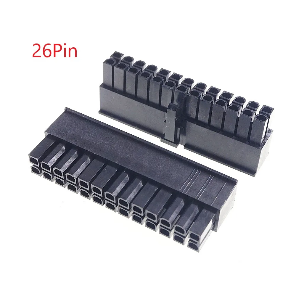 

50pcs 5557 4.2 mm 26 pin Rectangular Housing Connector Receptacle 0.165" 26 Position 4.20 mm Latch Lock Plug Housing Black Color