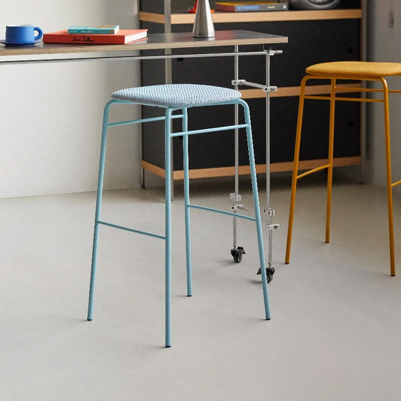 

Дизайнерское креативное кресло-стул без спинки для отдыха, высокий табурет для дома, легкий роскошный премиум-стул для ресторана, кафе, мягкие стулья с обивкой