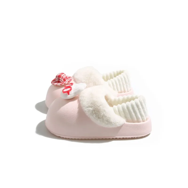 Nieuwe Kawaii Nijntje Konijn Warme Katoenen Slippers Cartoon en Fluwelen Antislip Lichtgewicht Baotou Slippers Kinderfestival Cadeau