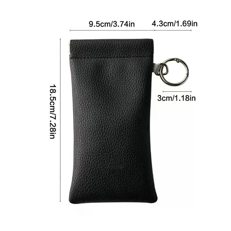 Squeeze Top Sunglasses Bag 1Pcs Automatic Closing Eyeglasses Case Soft Lens Pouch for Pocket Handbag Use