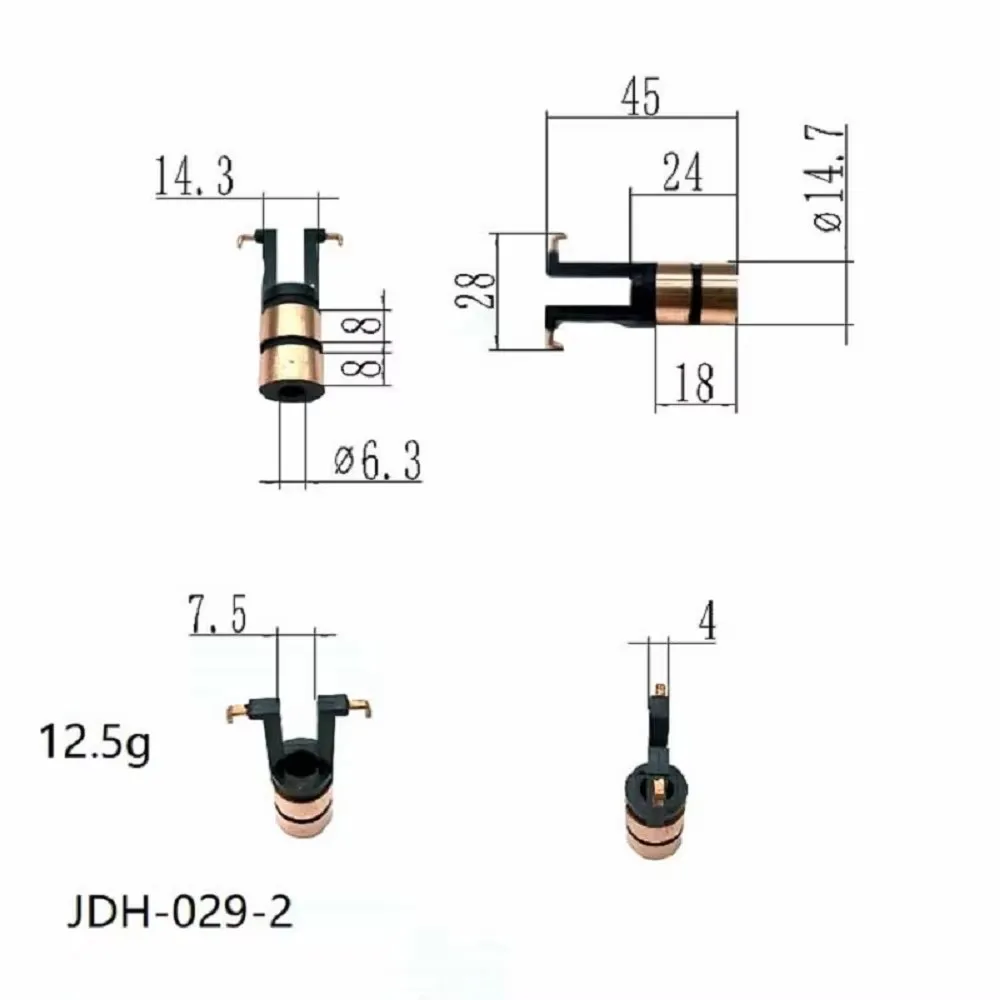 10 Pieces of 14.7*6.3*45*2 Rings Jdh-029-2 Are Suitable for Russian 202 Car Generator Collector Rings, All the Same Size and Universally Compatible