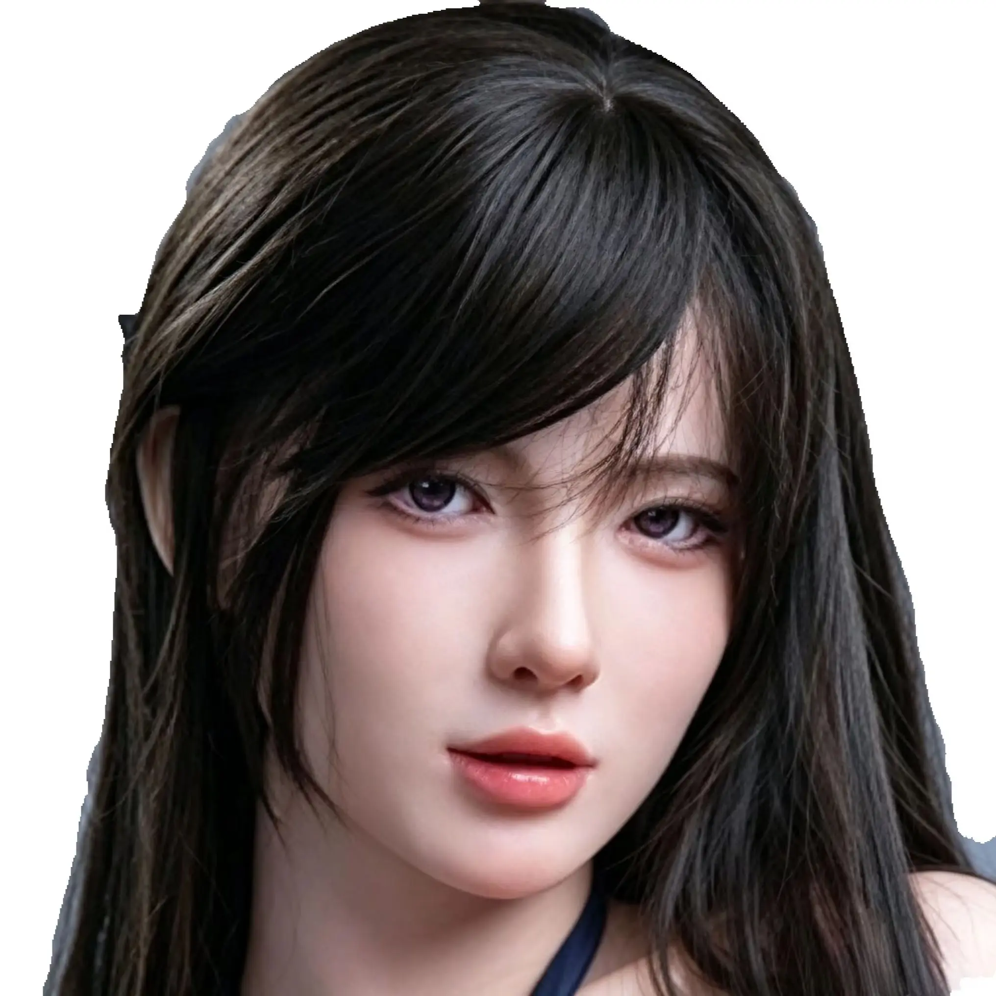 Realistic silicone sex doll head, oral sex doll single-headed