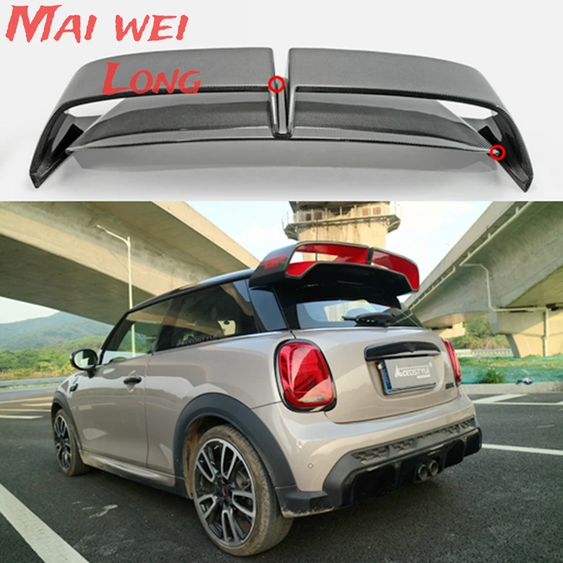 F55 F56 Carbon Glossy Rear Spoiler Roof Wing Exterior Car Accessories (Fit both 3 & 5 doors) For Mini F55 F56 Cooper GP3 style