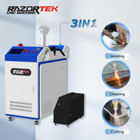 4 in 1 Razortek cnc 1500w 2000w 3000w Handheld Fiber Laser Metal Welding Cutting Cleaning Machine