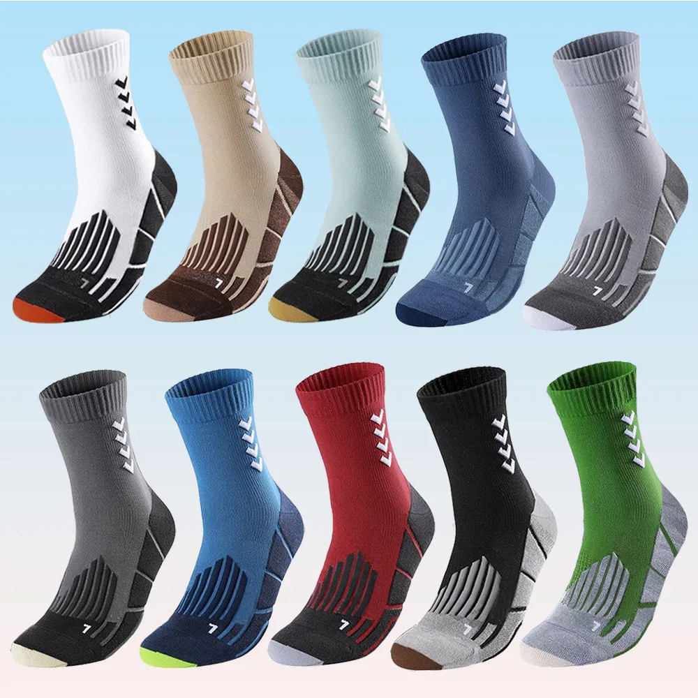 

Sock Leisure Athletic Sports Crew Dress anti-slip Air Cushion Long Towel Bottom large-sized Professional Basketball Men B8W23