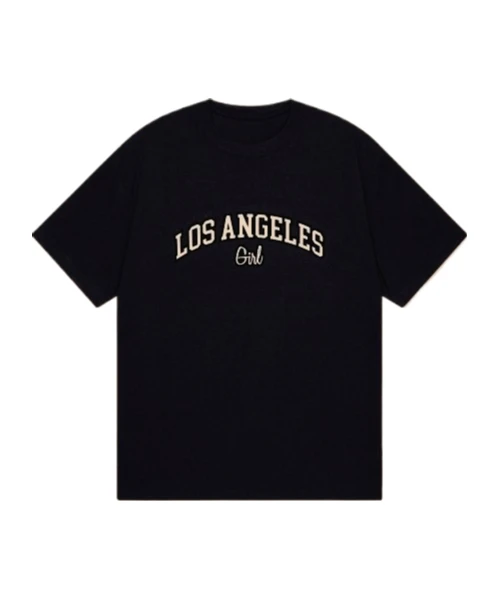 

Summer Korean Streetwear Brand Letter GIRL Printed Graphic T-shirts for Both Men and Women High-quality Short-sleeved T-shirts