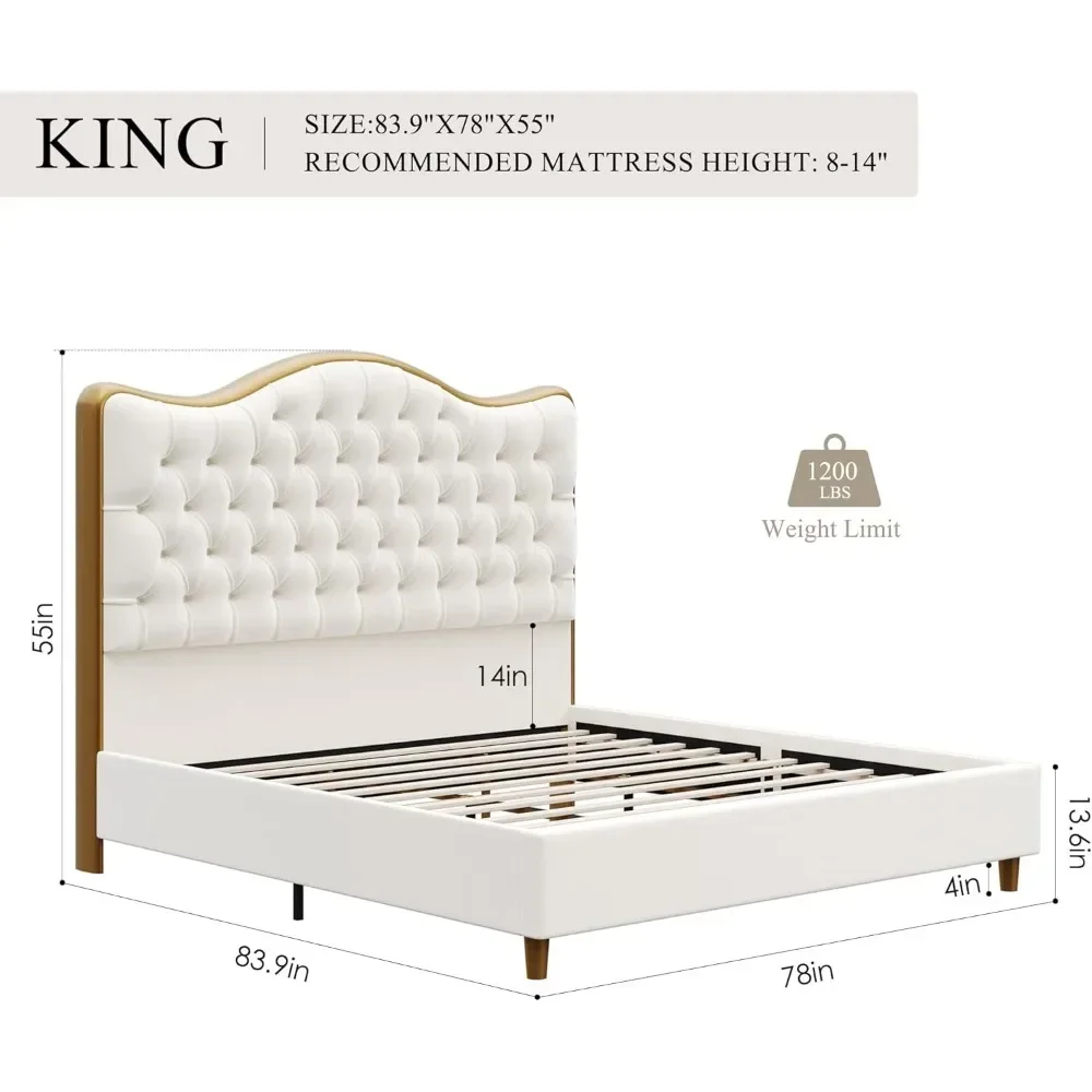 King Size Bed Frame with 55