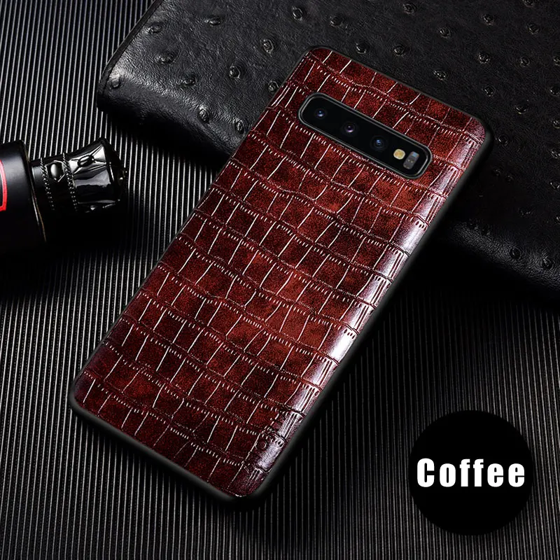 Luxury Crocodile Leather Case For Samsung Galaxy S10 5G S10 Plus Lite S10E Slim Fit Premium Cover for samsung s10 phone case