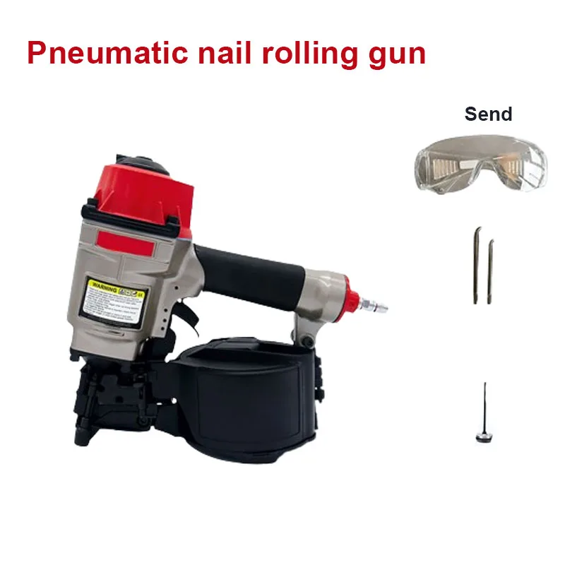 Pneumatic Coil Nailer CN55 CN70 CN80 Industrial Roofing Pneumatic Roll Nail Gun Siding Coil Nailer Gun Air Nail Gun 25-80mm