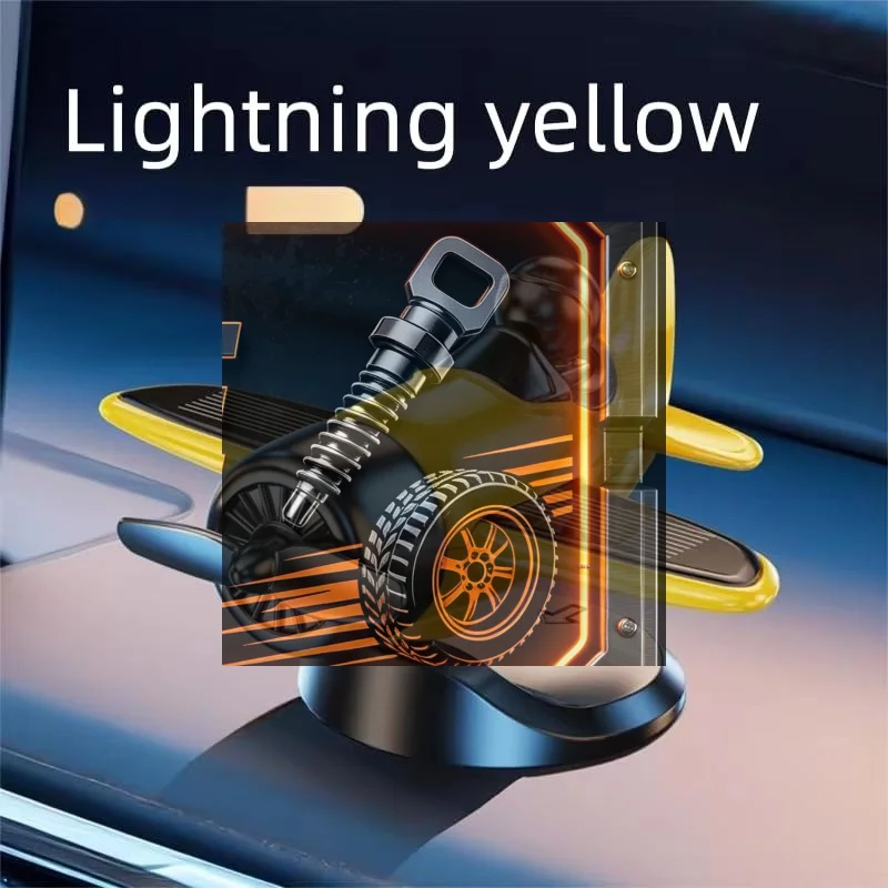 Solar Powered Rotating Airplane Auto Dashboard Ornament Cute Spin Decor Accessory for Car Home Office Desk Use