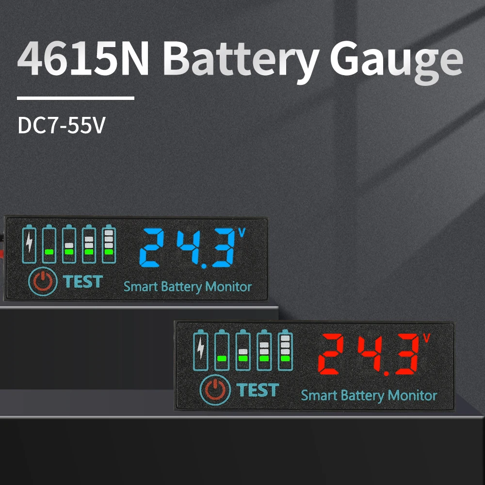 

DC 7-55V LED Battery Level Indicator 12V 24V 36V 48V 18650 Lipo Lithium Battery Capacity Board Voltage Battery Charging Tester