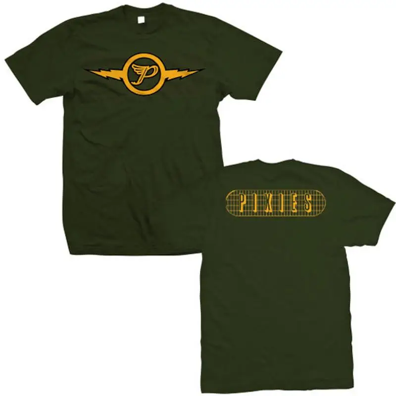 Pixies T Shirt Lightning Logo Mens Green New S Xl