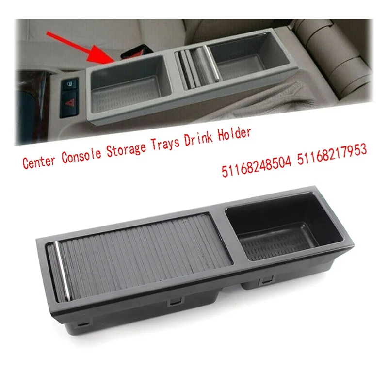 Center Console Storage Trays Replacement For BMW E46 3 Series Drink Holder 51168248504 51168217953