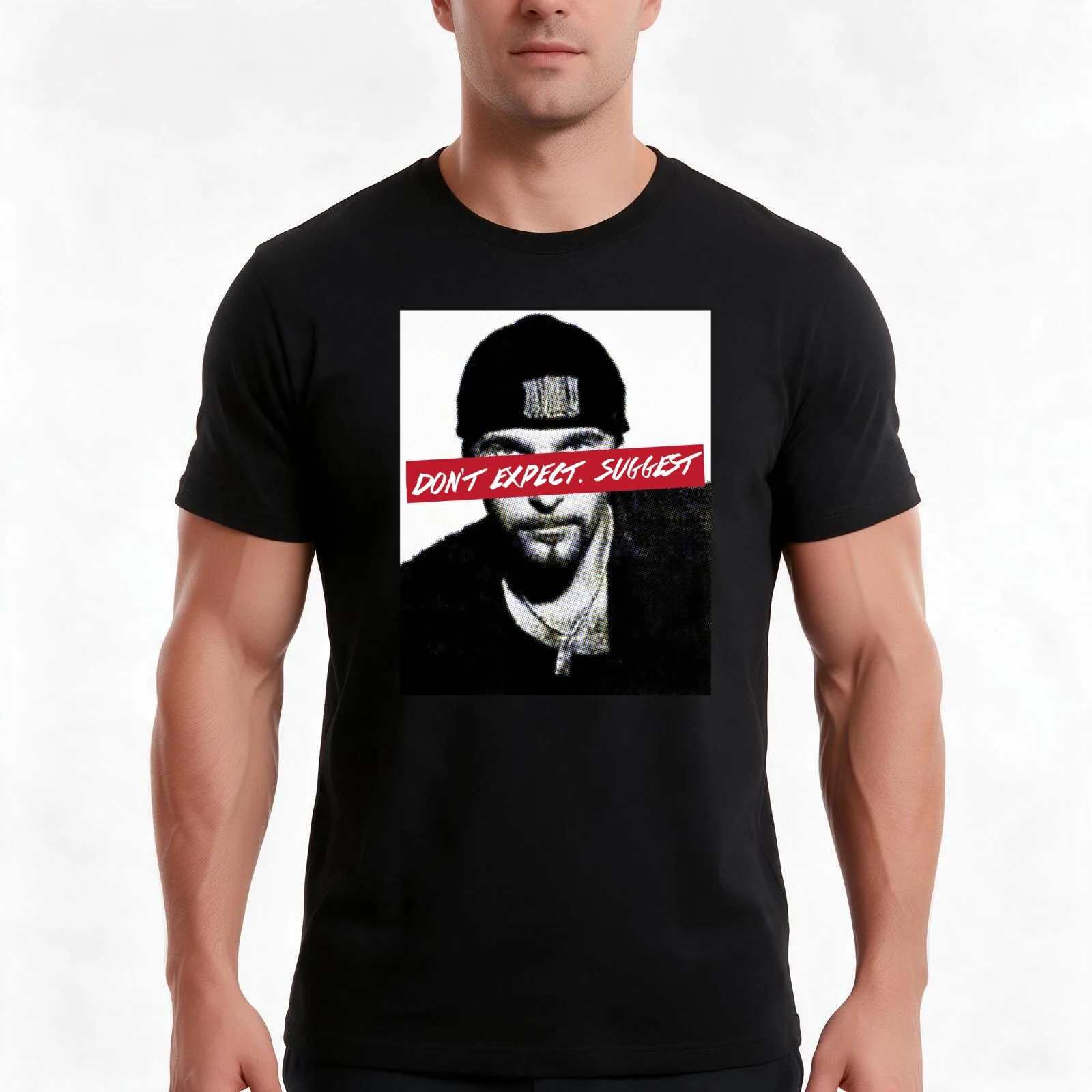 Suggest T-Shirt, Summer Casual Cotton Tee, Oversized Streetwear Tops, Vintage Graphic Print, Loose Fit Short Sleeve, 100% Cotton