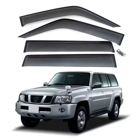 For Nissan Patrol Safari Y61 Window Visors Car Rain Guards Wind Deflectors Sun Vent Shade Auto Exterior Accessories