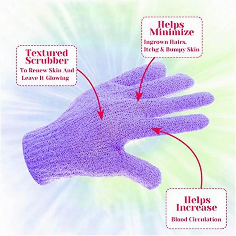 Guantes exfoliantes para baño, esponja Exfoliante para ducha, masaje corporal, limpieza de la piel, 30 piezas