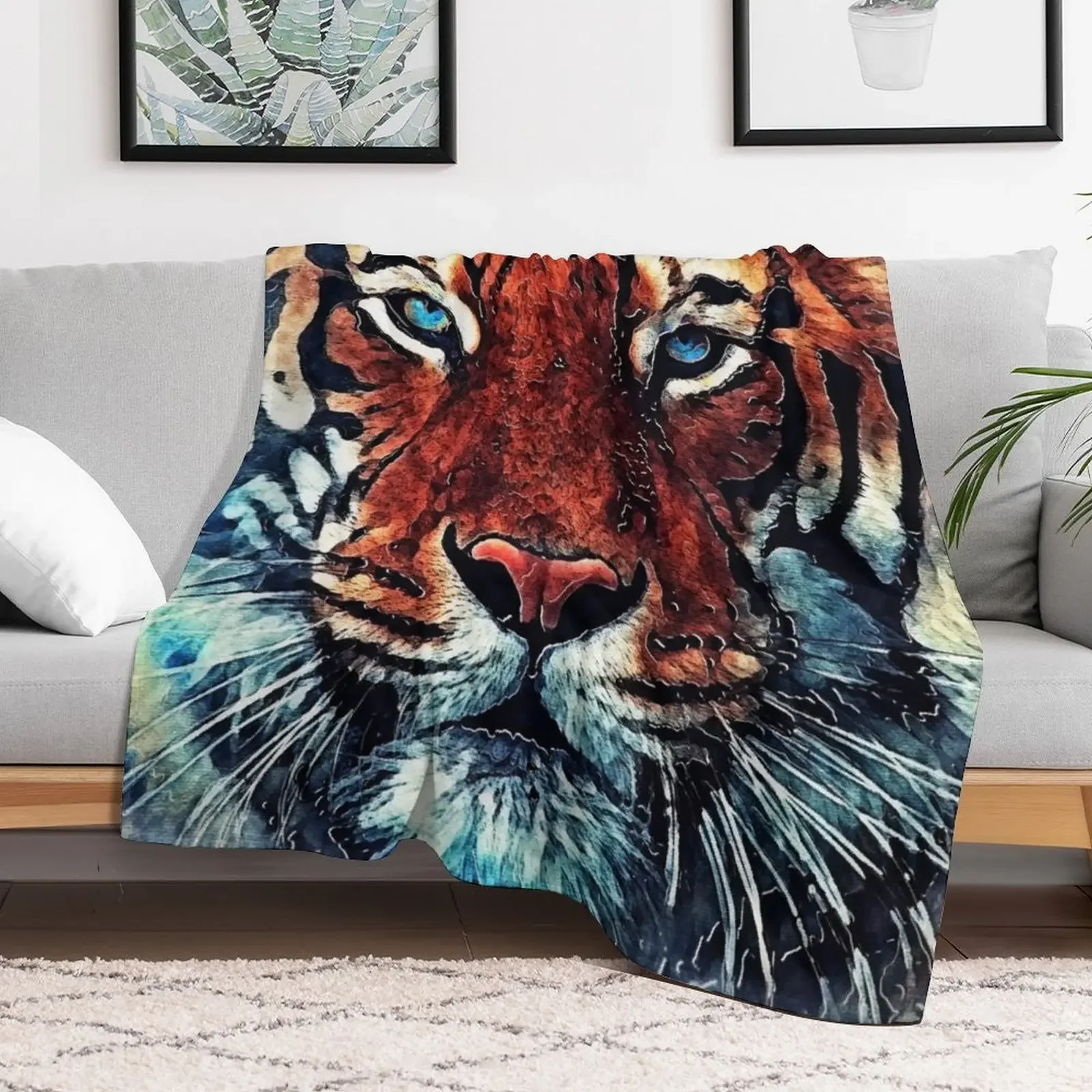 Tiger spirit #tiger Throw Blanket Compact Warm Blanket for Car Road Trip